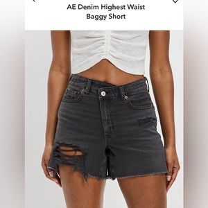 American Eagle High Rise Baggy Short
